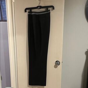 LOFT Black Pants with White Trim